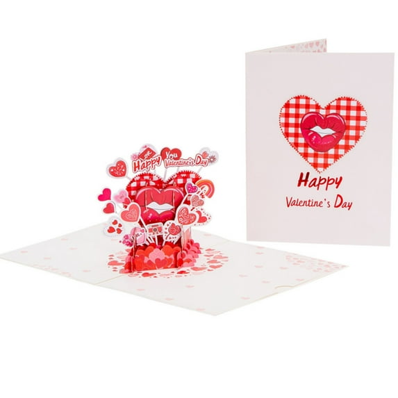 3D Up Valentine’s Day Card Heart Shaped Dog Greeting Card Quality Folded Wishes For Couples Pet Lovers And Special Moments Unique Idea Happy Birthday for Husband Custom Thank You Cards Bar Mitzvah