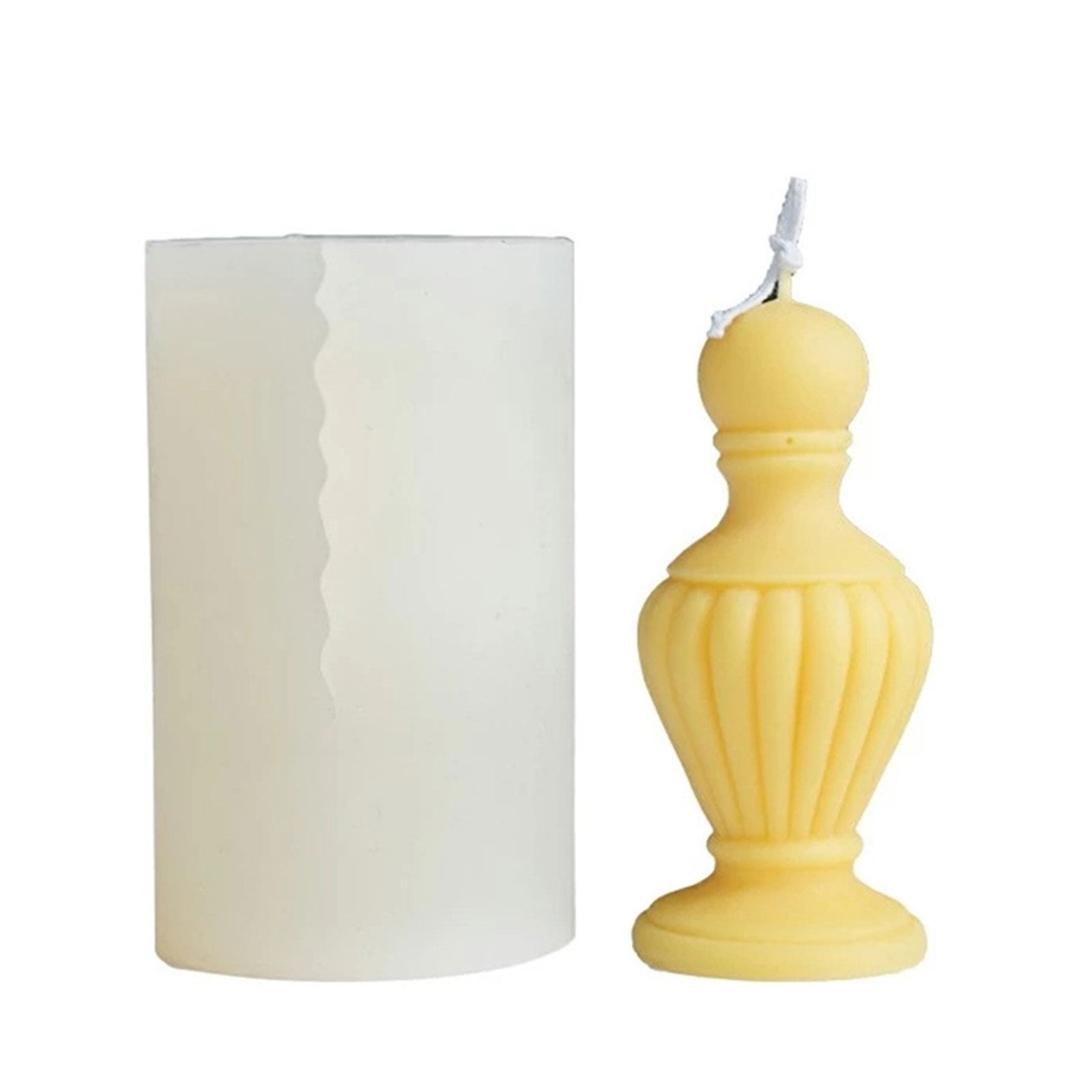 3D Vase Candle Silicone Mold for DIY Handmade Candle Plaster Ornaments Soap Mould Handicrafts Making Tool