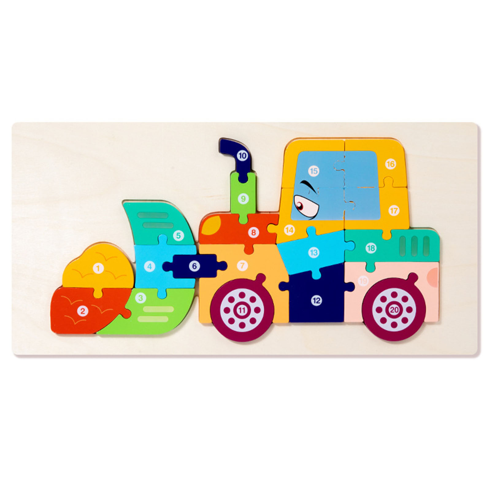 3D Vehicle Wooden Puzzle Handeye Coordination Early Learning