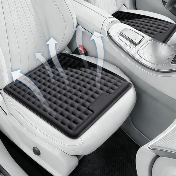 3D Ventilated Car Seat Cushion - Silicone Breathable Pads for Summer Cooling & Pressure Relief