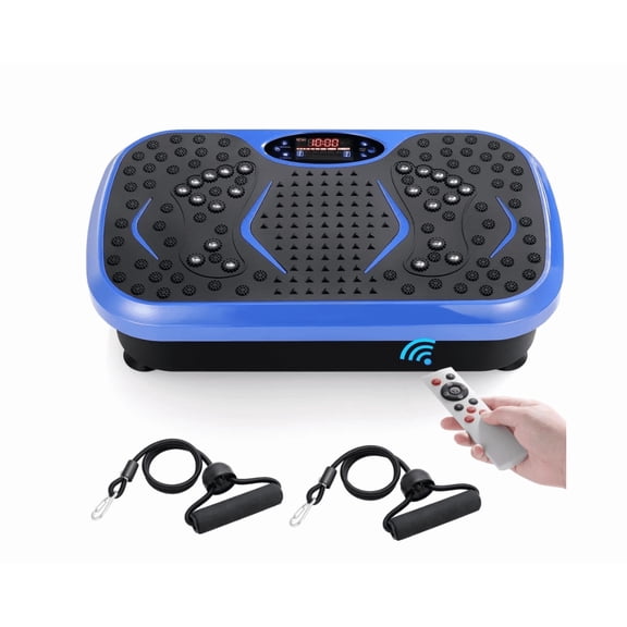 3D Vibration Plate Fitness Platform Whole Body Exercise Machine Fitness Massager Machine - Blue