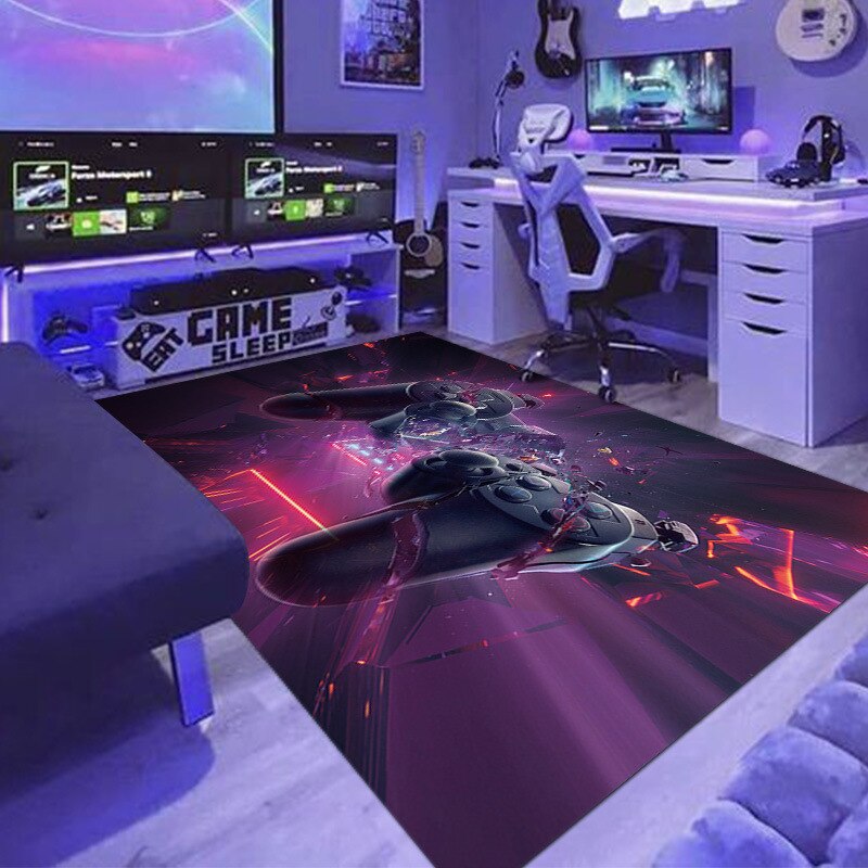 3D Video Game Controller Carpet for Living Room Bedroom Bedside Carpets
