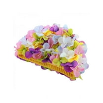 3D Vintage Floral Swim Cap Ladies Woman Petal Retro Swimming Hat Flower Bathing