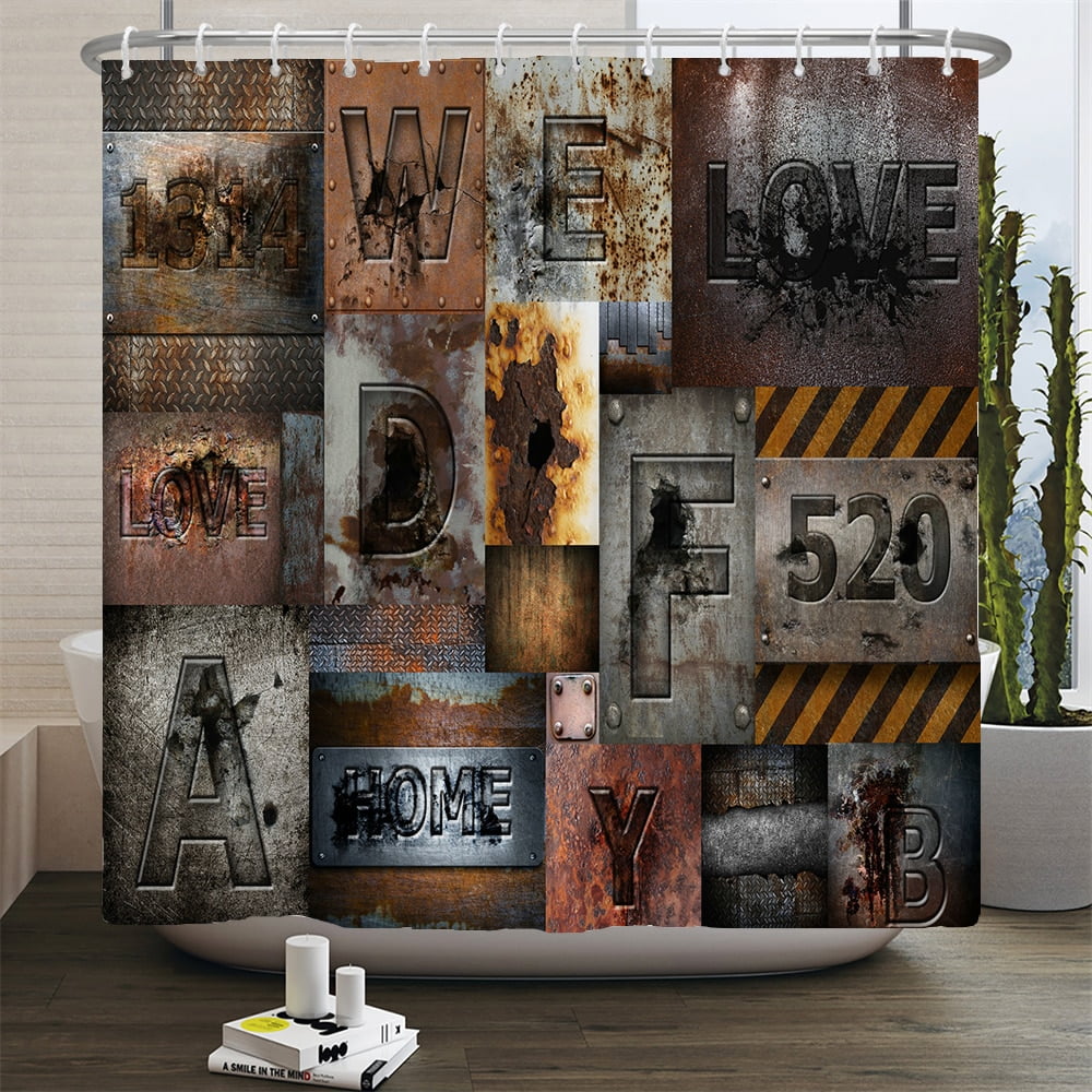 3D Vintage Steampunk Clocks and Gears Bathroom Shower Curtain Set