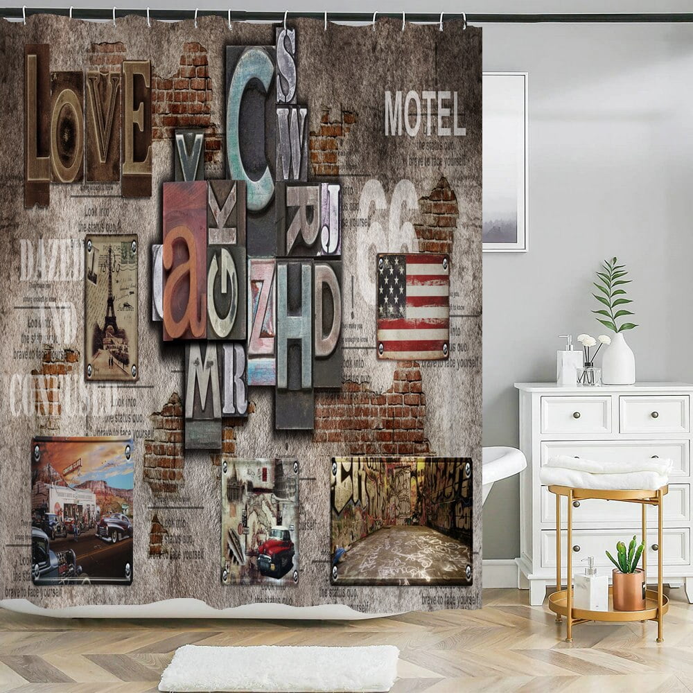 3D Vintage Steampunk Clocks and Gears Bathroom Shower Curtain Set