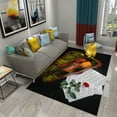 thumbnail image 1 of 3D Violin Carpet Modern Music Flower Area Rug for Kitchen Bathroom Anti-Skid Rug Carpet Home r Living Room Bedroom Floor Rug, 1 of 6