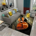thumbnail image 1 of 3D Violin Carpet Modern Music Flower Area Rug for Kitchen Bathroom Anti-Skid Rug Carpet Home r Living Room Bedroom Floor Rug, 1 of 6