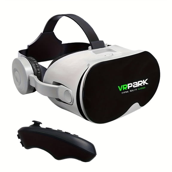 3D Virtual Reality VR Headset with Eye Care Design, Compatible with iPhone & Android Smartphones for VR Games and 3D Movies