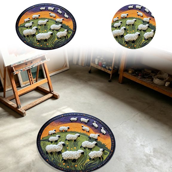 3D Visual Carpet for Living Room Bedroom Home Soft Low Pile High Density Fiber Easy Clean Modern Ambient Rug 60