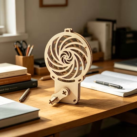 3D Visual Disparity Gear Turntable, Optical Illusion Spinning Model for Physics Lab & STEM Education