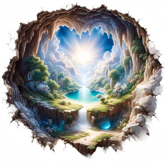 3D Visual Effect Scenic Stickers - Waterproof Decorative Decals for Restaurant Doors, Windows, Walls, and Car Bodies