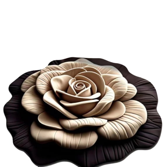 3D Visual Floral Print Doormat, Non-Slip Absorbent Floor Mat for Entrance, Bathroom, Household Use, Easy to Clean, Durable and Decorative Welcome Rug,D