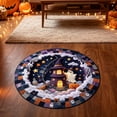 thumbnail image 1 of 3D Visual Halloween Pattern Area Rug, Soft Wear Resistant Floor Covering, Non- Backing Easy Clean Seasonal Rug for Living Room, Entryway, Bedroom Halloween Home Decor (B-24in), 1 of 4
