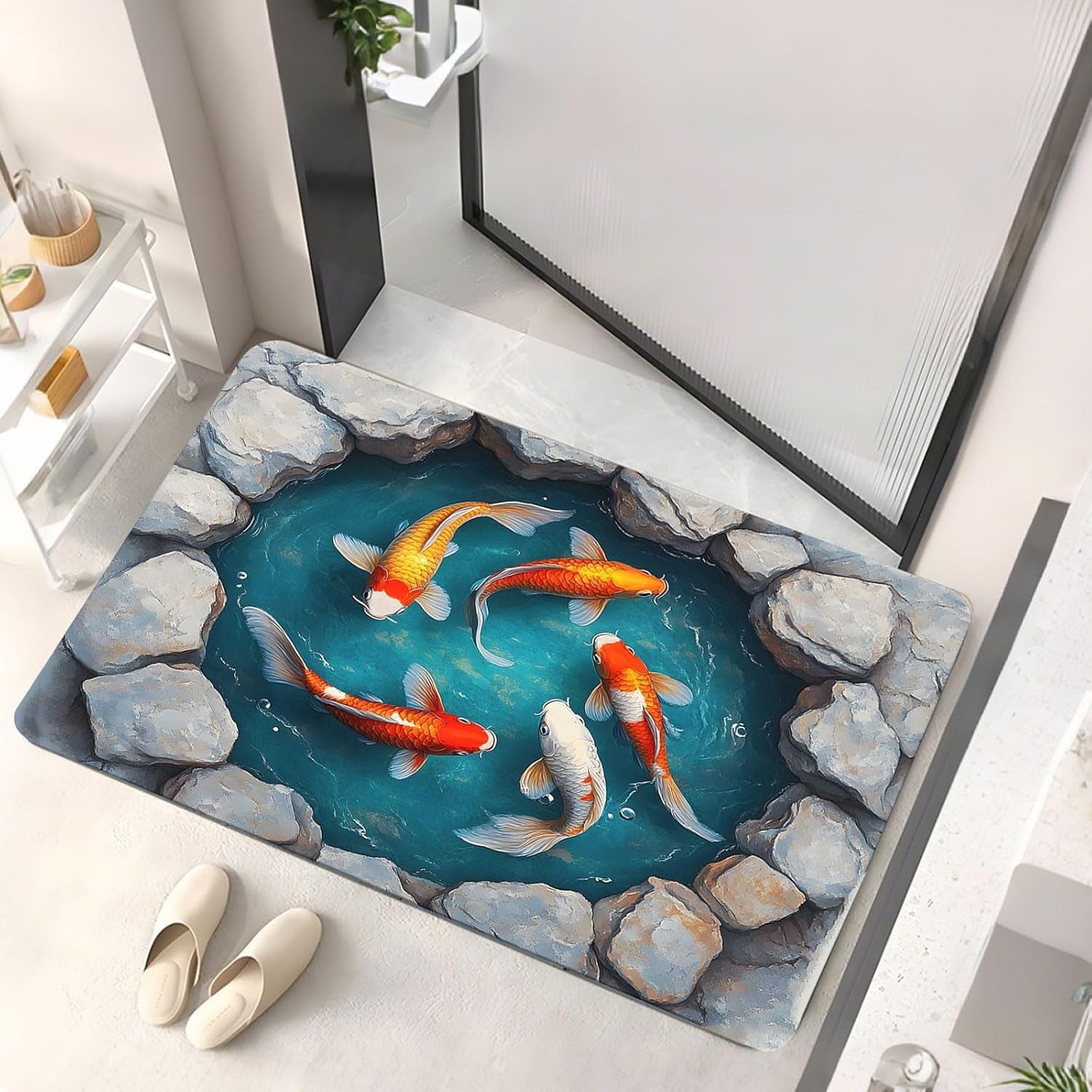 Visualabyss Rugs 3D Visual Illusion Rug, Non-Slip Area Rug for Bedroom, Living Room ...