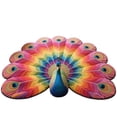 3D Visual Peacock 24x24 Inch Floor Mat - Featuring Durable Construction ...