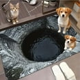thumbnail image 1 of 3D Visual Trap Carpet Optical Illusion Floor Mat Realistic Depth Rug Hot Sale 3D Carpet for Living Room Realistic 3D Depth on Flat Floors Durable Non-Slip Carpet 23.62x15.75 Inch (1Pcs), 1 of 9