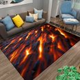 thumbnail image 1 of 3D Volcano Lava Magma Area Rug Large Carpet Rug for Living Room Bedroom Sofa Doormat ration Kid Game Play Non-slip Floor Mat, 1 of 5