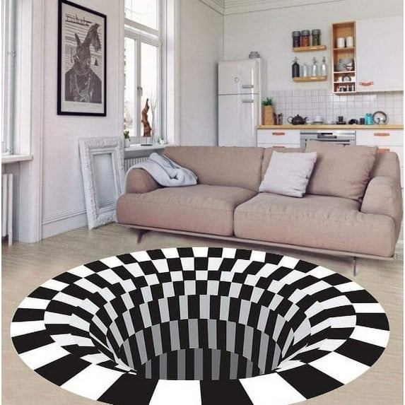 3D Vortex Illusion Rug