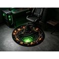 thumbnail image 1 of 3D Vortex Quilted Round Halloween Rug (31.5IN),Optical Illusion Design, Soft Velvet Round Mat, Quilted Texture, Non-Slip Backing , For Halloween decoration, Bedroom (A), 1 of 6