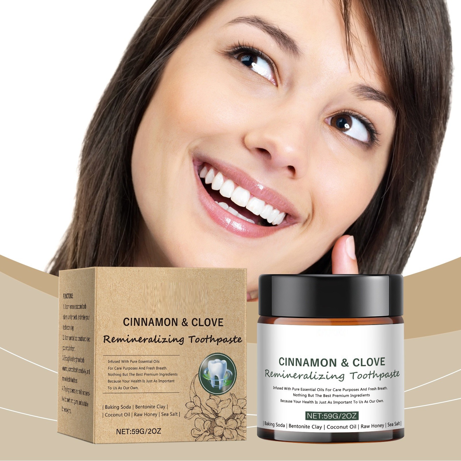 3D WHITE toothpaste, Gentle Care Brilliant Refreshing Clay Toothpaste