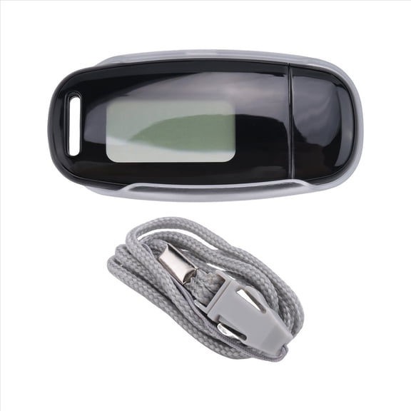 3D Walking Digital Pedometer Step Counter Rechargeable Black
