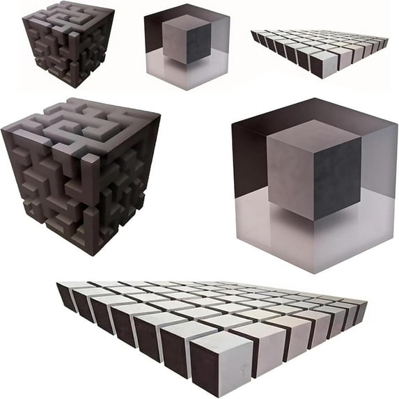 3D Wall Art Optical Illusion Corner Wall Decal - Large 19.7in Removable Peel and Stick Wall Decor, Impossible Corner Design for Living Room, Office & Dorm