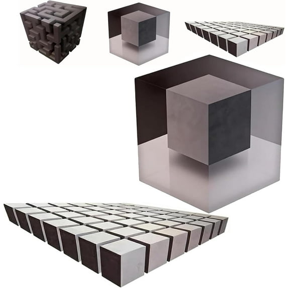 3D Wall Art Optical Illusion Corner Wall Decal - Large 19.7in Removable Peel and Stick Wall Decor, Impossible Corner Design for Living Room, Office & Dorm