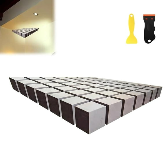 3D Wall Art Optical Illusion Corner Wall Decal, Large Removable Peel and Stick Stereoscopic Cube Sticker, Wall Art That Reshapes Reality, Modern Home Decor for Living Room, Office & Dorm