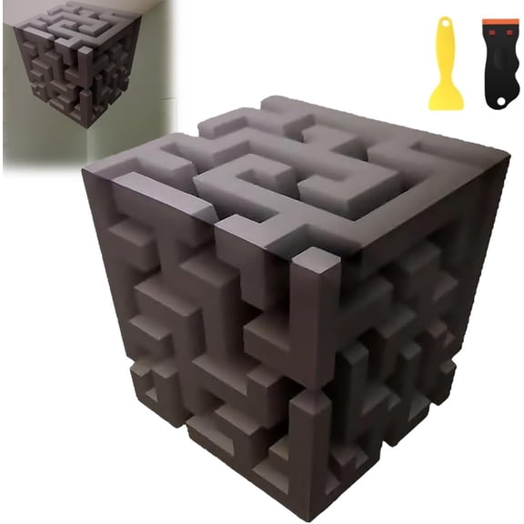 3D Wall Art Optical Illusion Corner Wall Decal, Large Removable Peel and Stick Stereoscopic Cube Sticker, Wall Art That Reshapes Reality, Modern Home Decor for Living Room, Office & Dorm