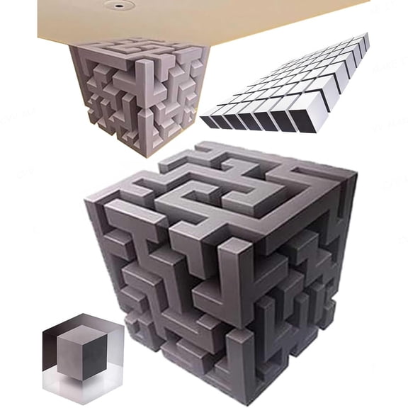 3D Wall Art Optical Illusion Corner Wall Decal, Large Removable Peel and Stick Stereoscopic Cube Sticker, Wall Art That Reshapes Reality, Modern Home Decor for Living Room, Office & Dorm