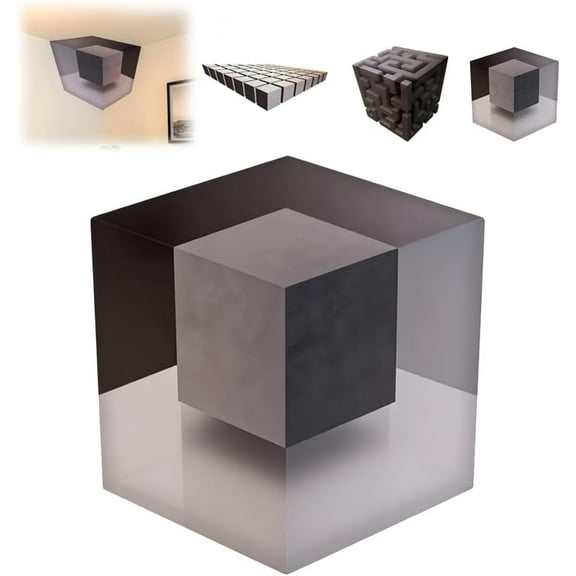 3D Wall Art Optical Illusion Corner Wall Decal, Large Removable Peel and Stick Wall Art That Reshapes Reality, Modern Home Decor for Living Room, Office, Dorm