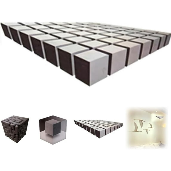 3D Wall Art Optical Illusion Corner Wall Decal - Removable Optical Illusion Corner Decor, Large Peel and Stick Wall Sticker for Office, Living Room & Dorm