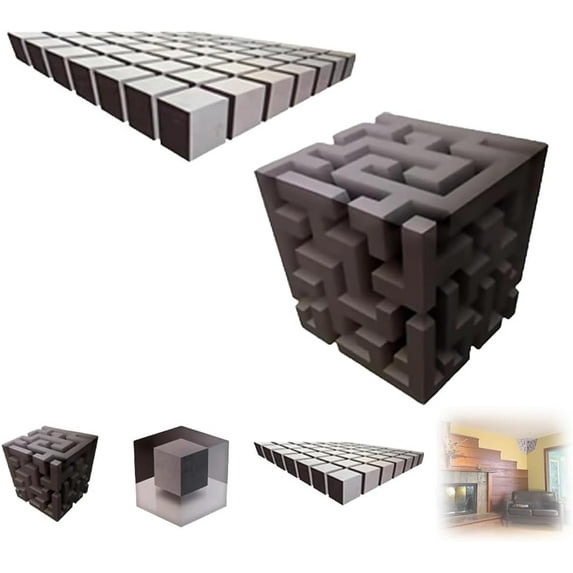 3D Wall Art Optical Illusion Corner Wall Decal - Removable Optical Illusion Corner Decor, Large Peel and Stick Wall Sticker for Office, Living Room & Dorm