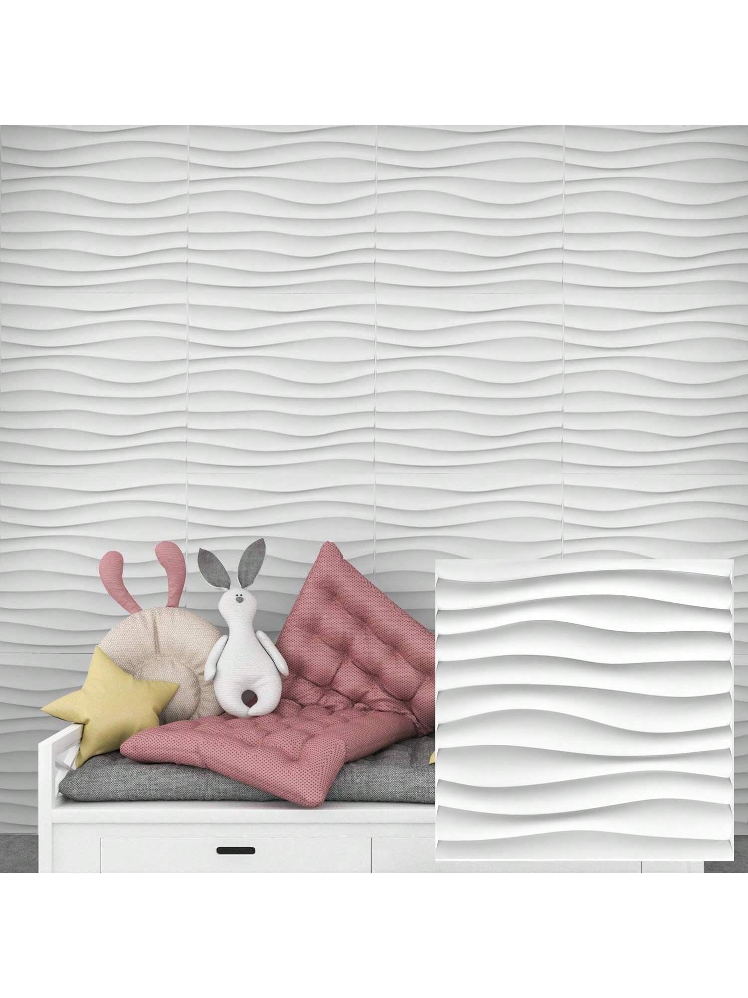 3D Wall Panels for Interior Wall Decor, Modern Diamond Wall Panels, 11.8''x11.8'' Accent Wall Covering Panels for Gaming Room
