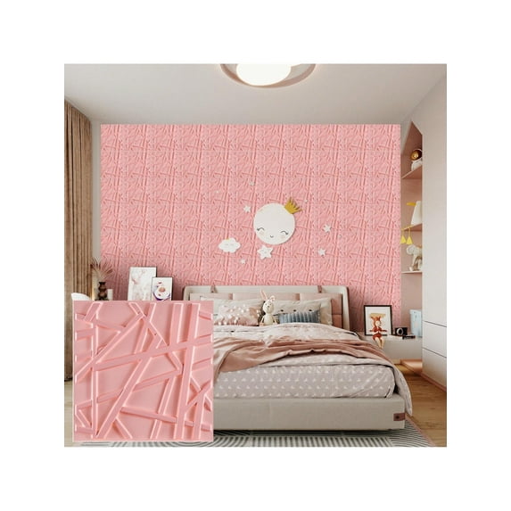 3D Wall Panel Diamond for Interior Wall Décor, PVC Flower Textured Wall Panels for Living Room Lobby Bedroom Hote