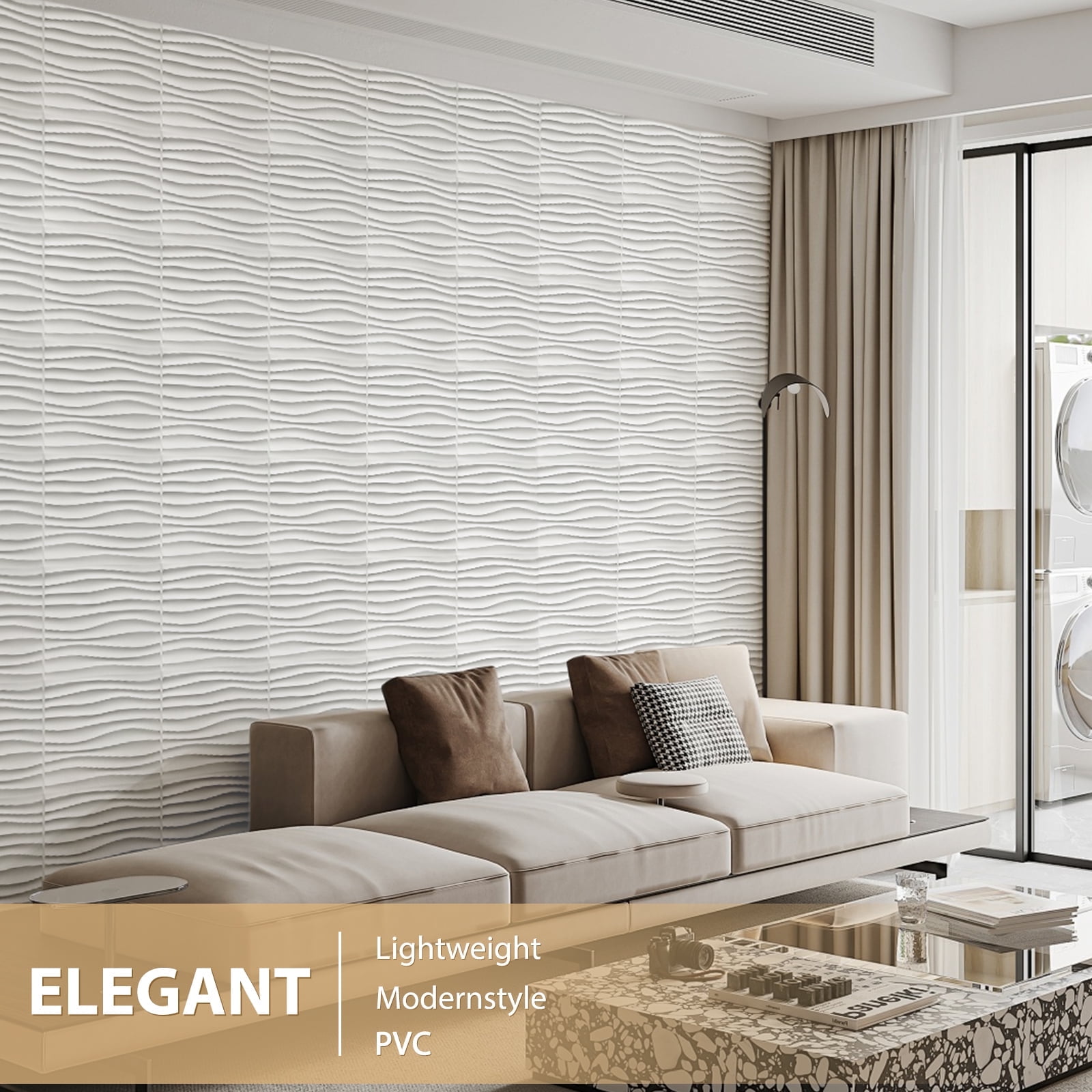 3D Slat Wall Panel,3D Fluted Textured Panel Decorative Wall Panel For Home Office Restaurant New Look