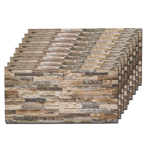 3D Wall Panels, Decorative Wall Cladding for Home, Carved Effect Wall Cladding Panel, (Set of 9 Covers 48 Sq ft), Terrastone
