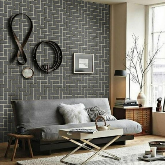 Saient 3D Wall Panels Foam Brick Cream Grey Color Painted Stone Effect Wall Tiles Peel and Stick Foam Planks for Living Room Bedroom TV Background Wall Decor