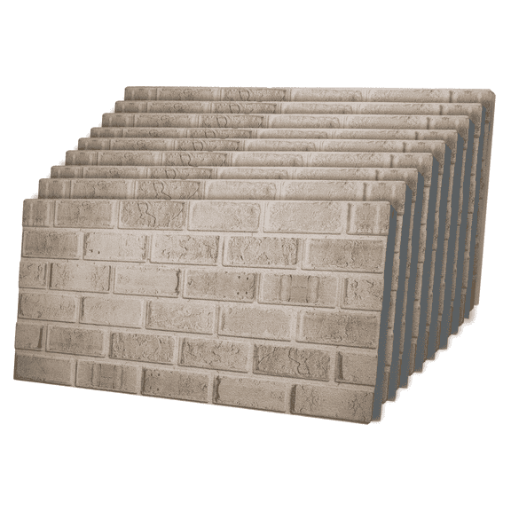 3D Wall Panels, Natural Brick Effect Styrofoam Wall Paneling, Wall Cladding Panel (set of 9 Covers 48 sq ft)