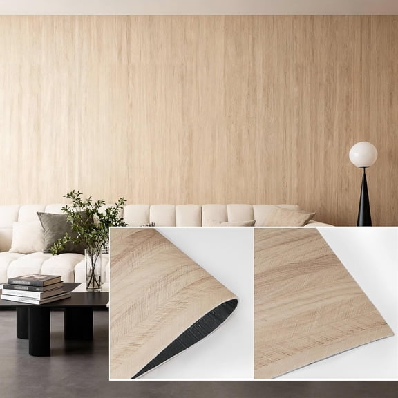 3D Wall Panels Peel and Stick 23.82"x110" PVC Faux Travertine Texture, Self Adhesive Waterproof Wall Covering, DIY Accent Wall, Sofa Background Backsplash & Modern Home Decor, Covers 18 sq.ft