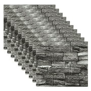 3D Wall Panels Peel and Stick Wallpaper,Self Adhesive Waterproof Foam Faux Brick for Living Room,Bedroom,Laundry,Kitchen,Fireplace,TV Wall Decoration (10 Pack,14x15.2inch)