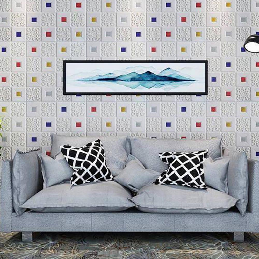 3D Wall Panels Peel and Stick,10Pack Self Adhesive Wallpaper, Removable Wallpaper Waterproof PE Foam, for Interior Wall Decor Wall Living Room