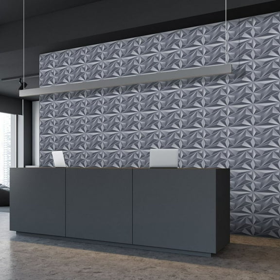 3D Wall Panels: The Most Popular Gray Diagonal Drill Pattern