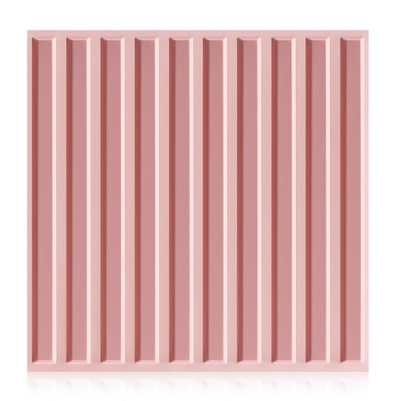 30 pcs 11.8" x 11.8" Slat Wall Panel, 3D Fluted Textured Panel. - Pink (29 sq. ft./Box)