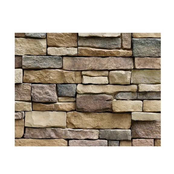 3D Wall Stick 10 Meters Brick Stone Rustic Effect Self-adhesive Wall Sticker