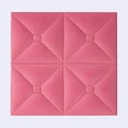 thumbnail image 1 of 3D Wall Sticker Self-Adhesive Panel Decal PE Wallpaper Peel and Stick Wall Panel for TV Walls, Sofa Background Wall Decor 13", Rose Red, 1 of 12
