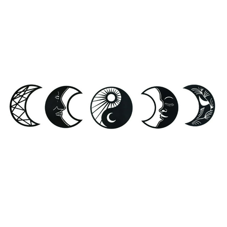 3D Wall Stickers Creative Wooden Moon Cycle Spacious Lunar Eclipse
