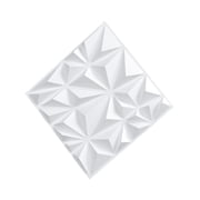 3D Wall Tiles 11.81x11.81in, 33-Pack PVC Modern Art Panels - 32 Sq.Ft Coverage, Matte White, Interior Decor for Living Room, Bedroom, Gaming Room