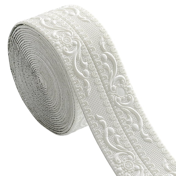 3D Wall Trim Peel and Stick Wall Border 2.3 Inch X 16 Feet Self Adhesive Decorative Molding Trim 3D Embossed Wall Line Sticker for Living Room Mirror Frame Home Renovation Multi
