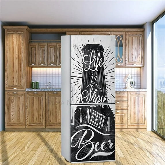 3D Wallpaper For Refrigerator Self Adhesive Vinyl Wardrobe Sticker Kitchen Fridge Decoration Decal H